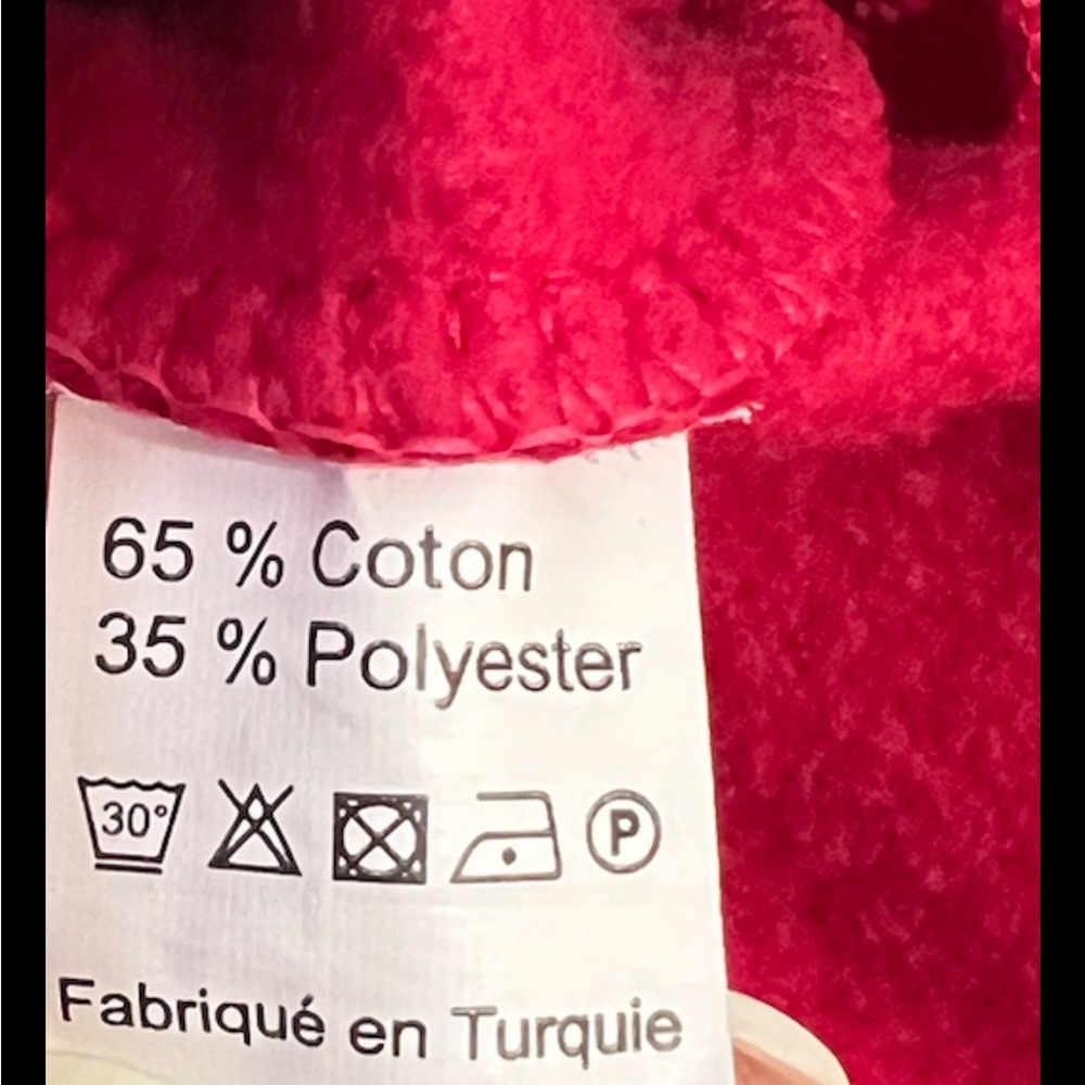 PARIS PRODUCT ORIGINAL Sweatshirt Hoodie Red White Full Zip Pouch Pockets - Picture 9 of 9